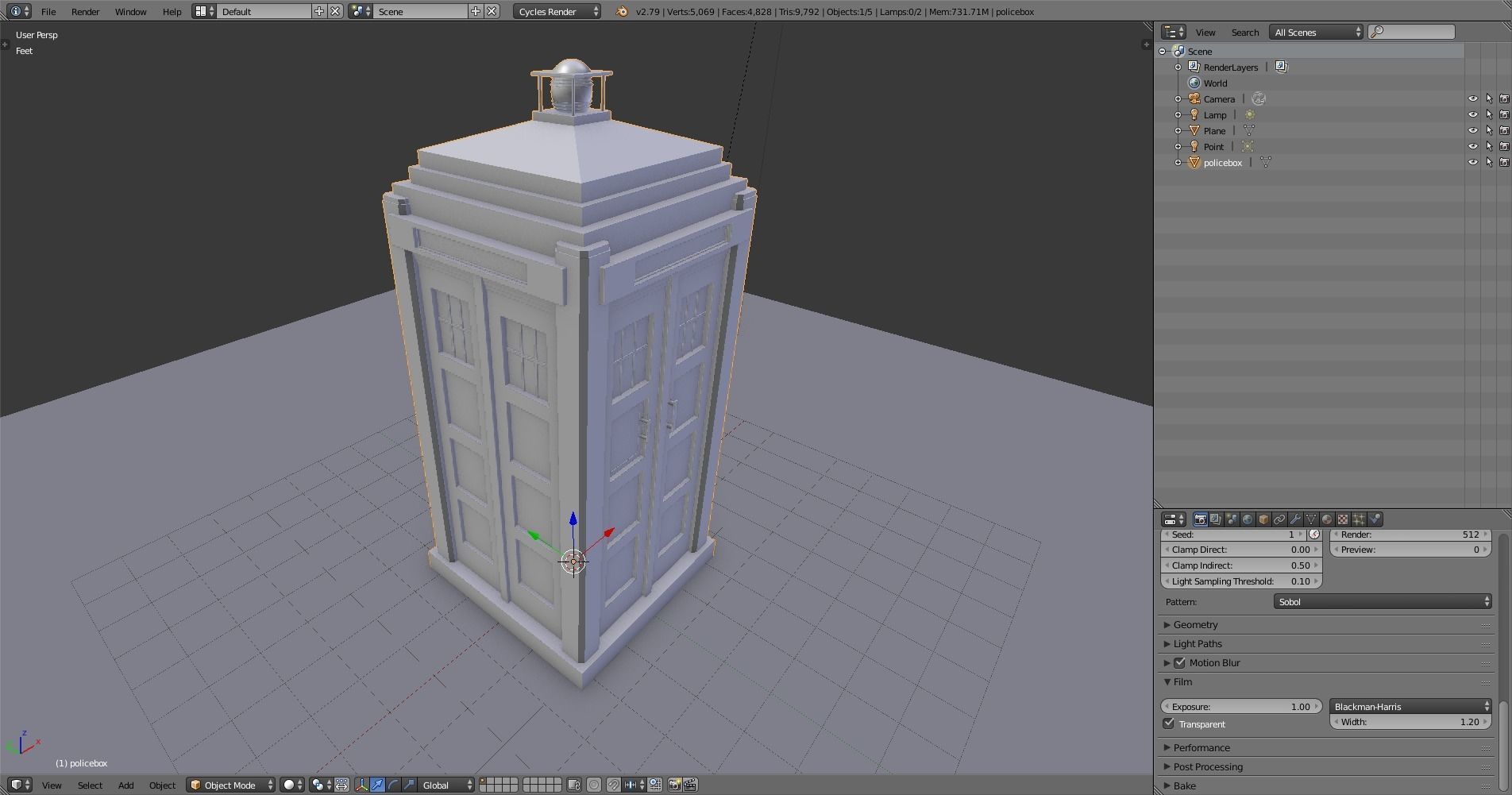 police-box police box 3D model_10