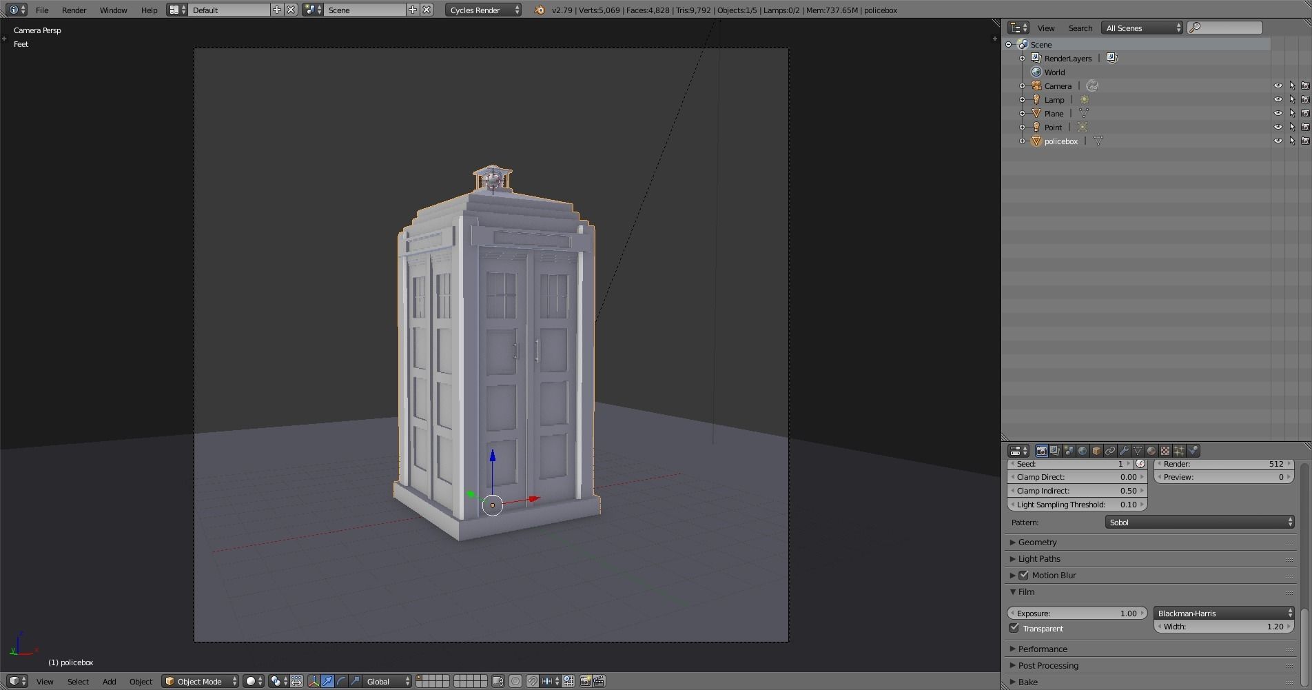 police-box police box 3D model_6
