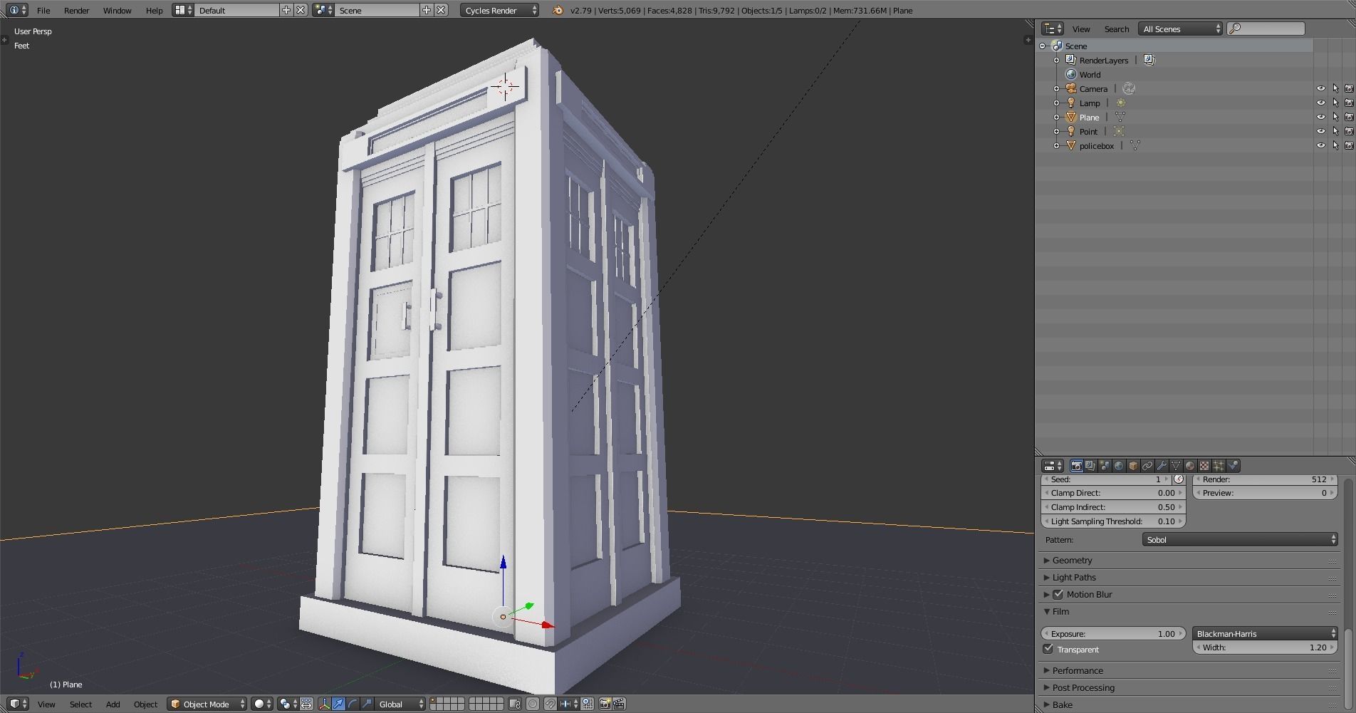 police-box police box 3D model_9