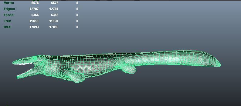 Mosasaur Tylosaurus Low-poly 3D model_4