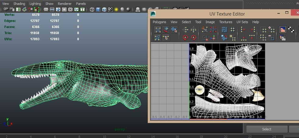 Mosasaur Tylosaurus Low-poly 3D model_6