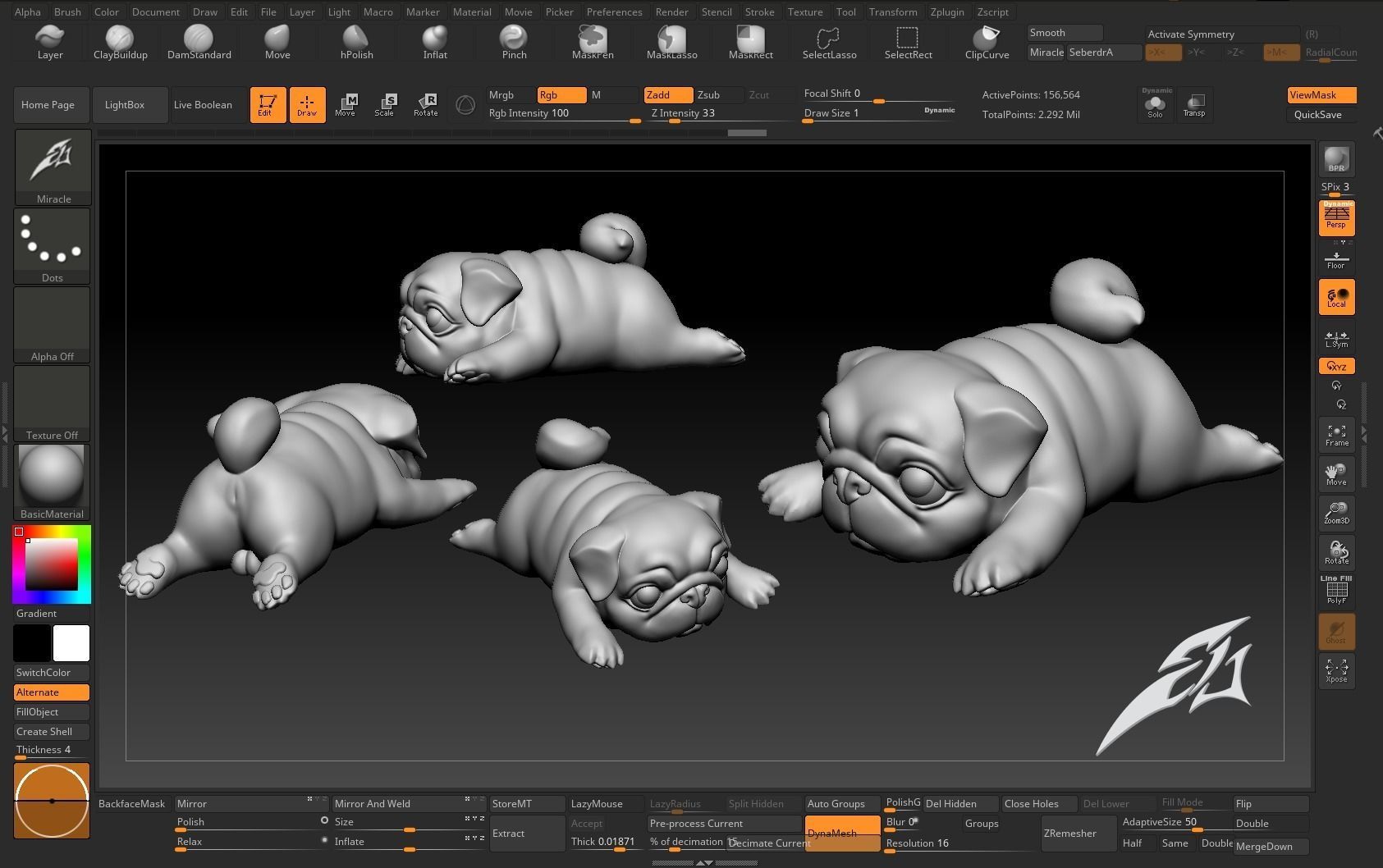 Lazy Pug 3D print model_5