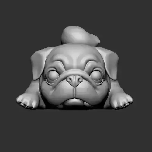 Lazy Pug 3D print model Lazy Pug 3D print model