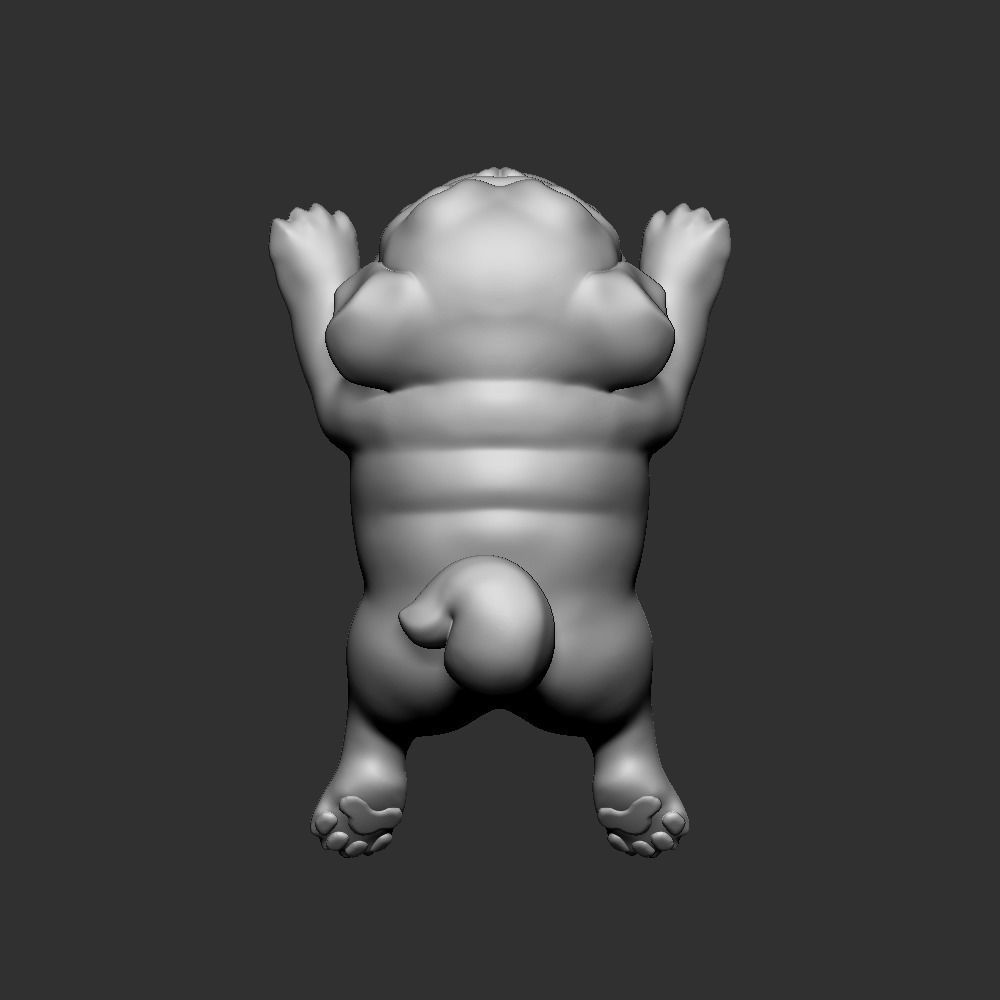 Lazy Pug 3D print model_4