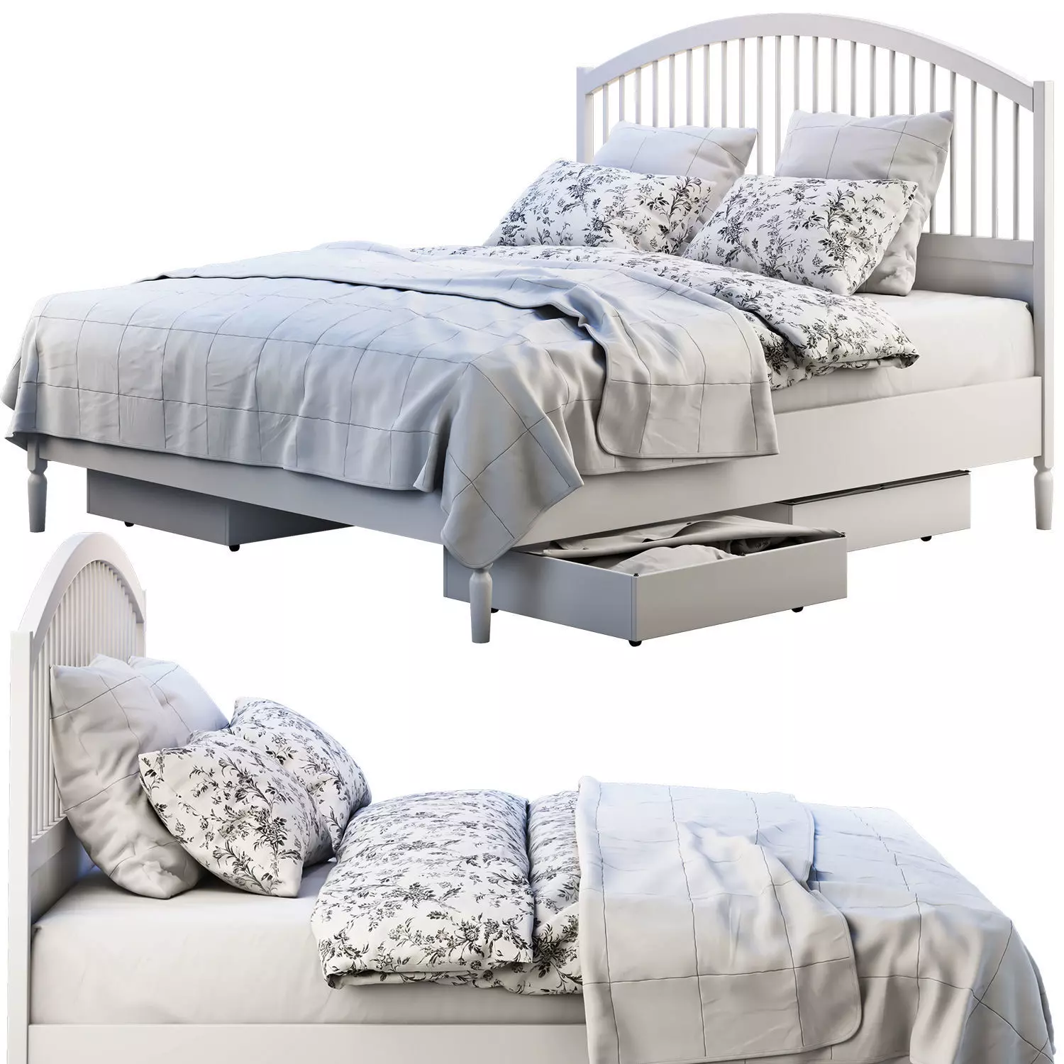 Tyssedal bed Ikea 3D model