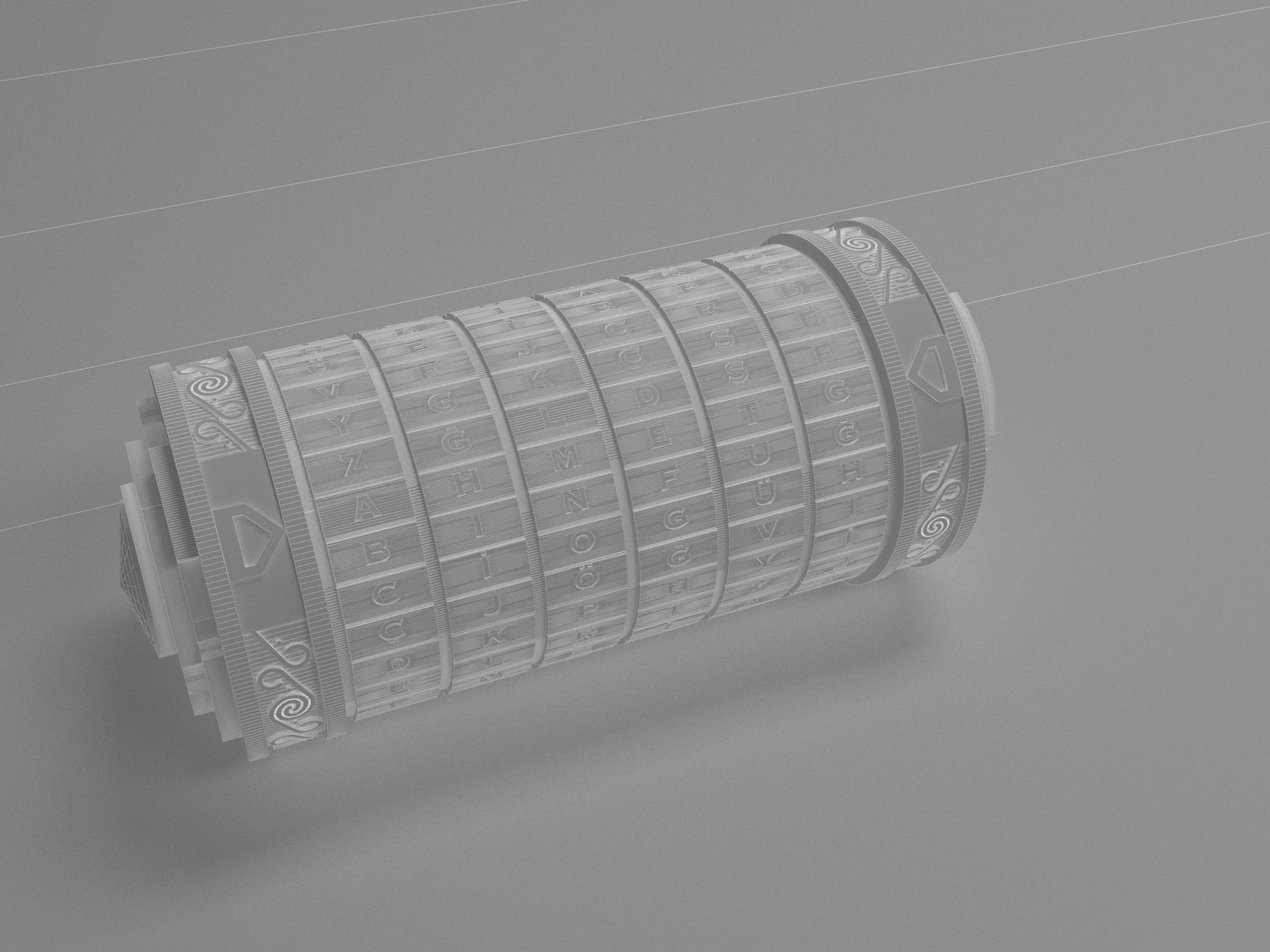 Cryptex Da Vinci Code 3D model_9