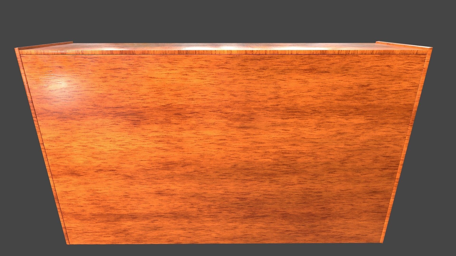 Bookshelf wooden shelf Low-poly 3D model_7