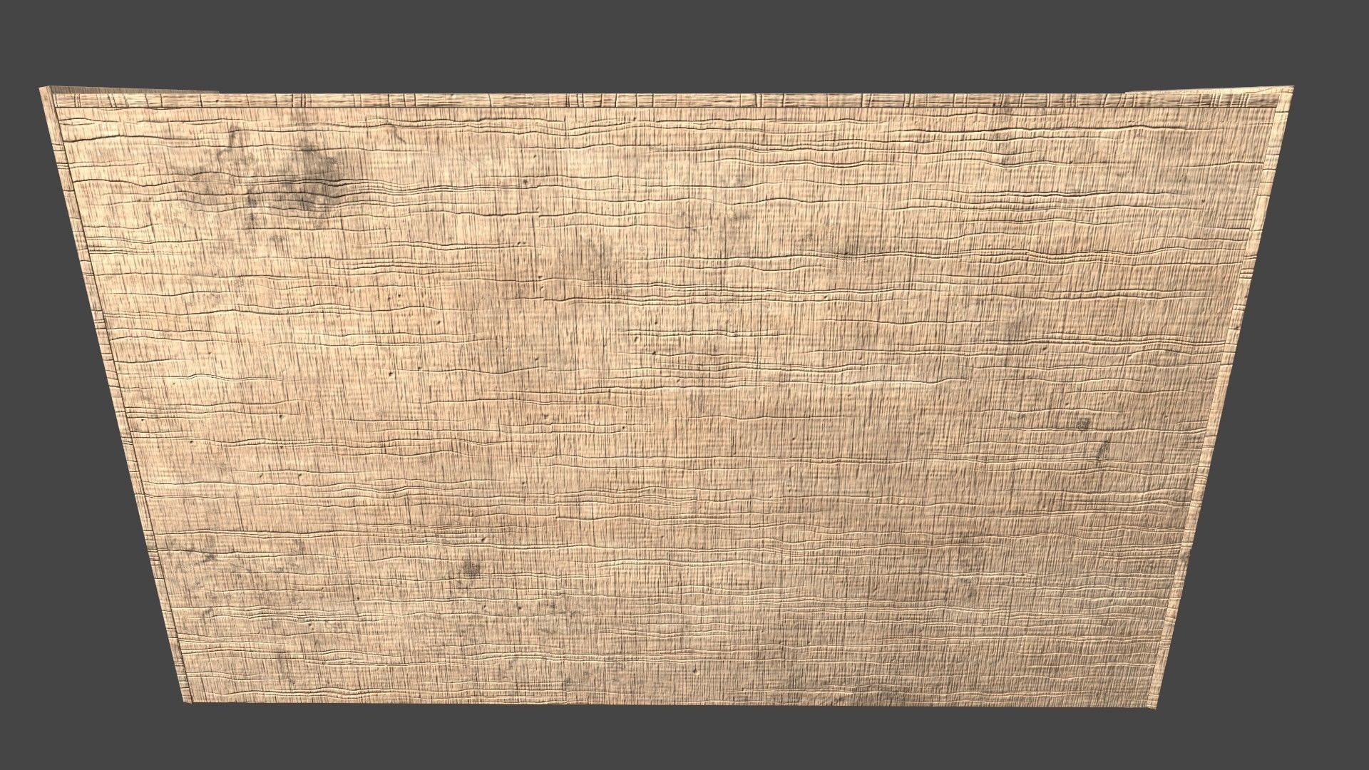 Bookshelf wooden shelf Low-poly 3D model_4