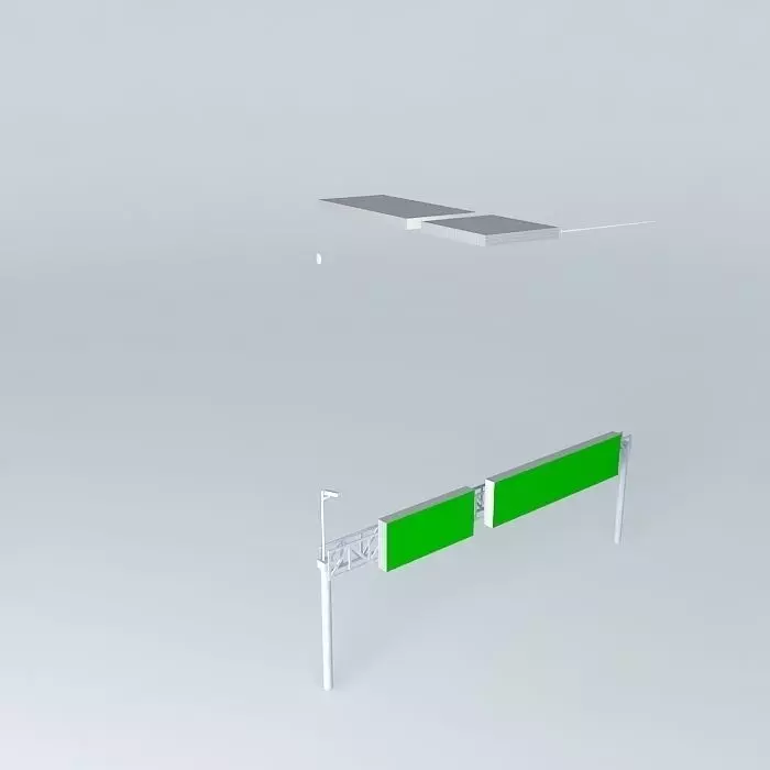 EDIT ME Freeway sign 2 Free 3D model