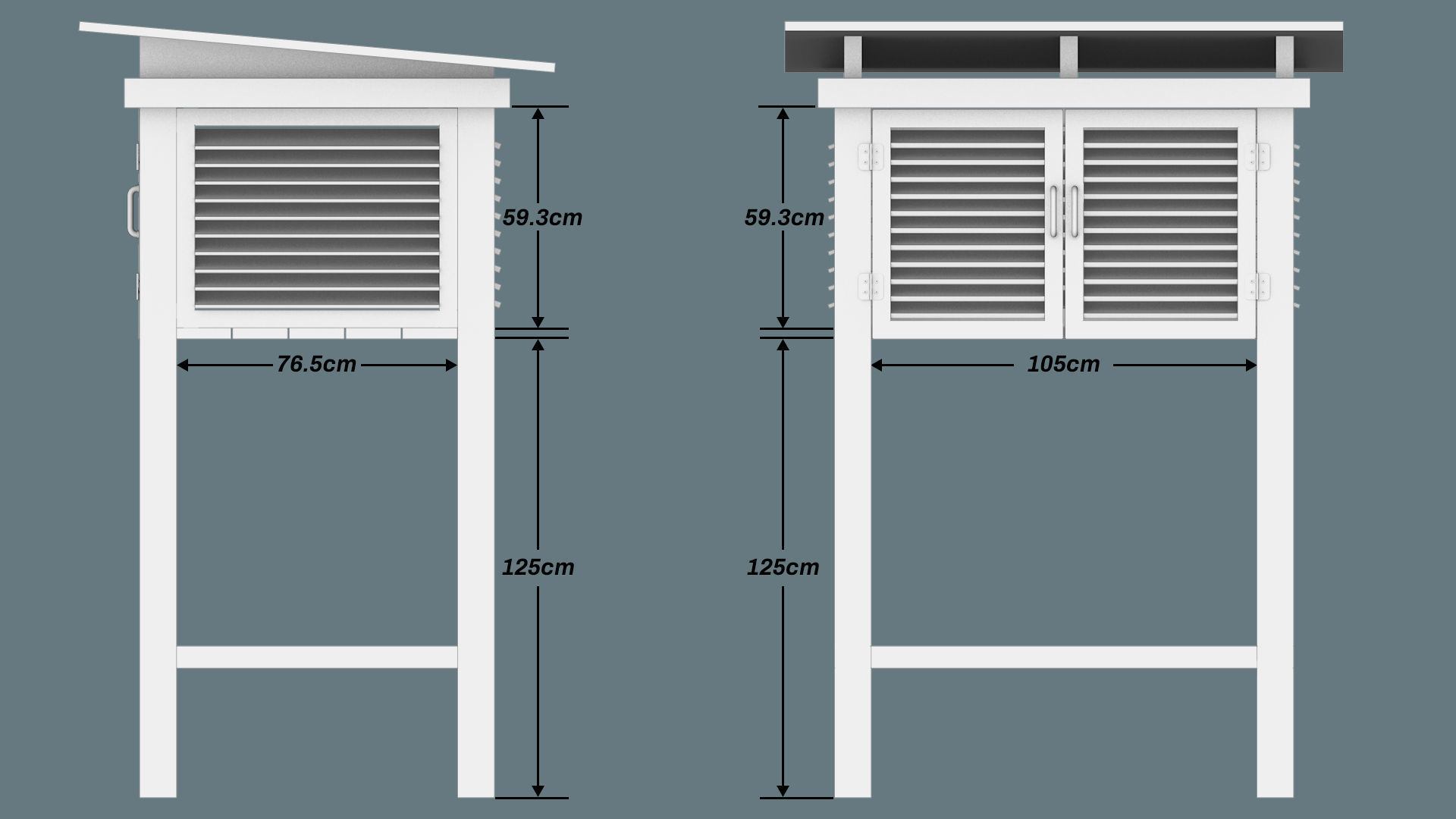 Stevenson Screen Low-poly 3D model_2