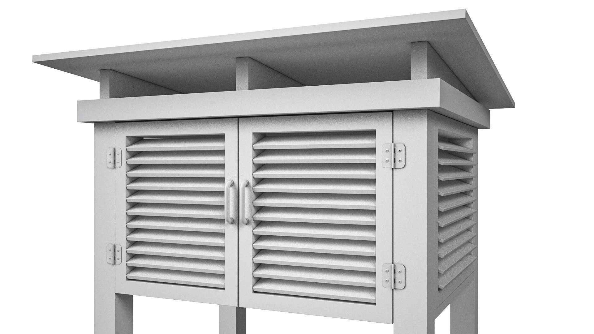 Stevenson Screen Low-poly 3D model_6