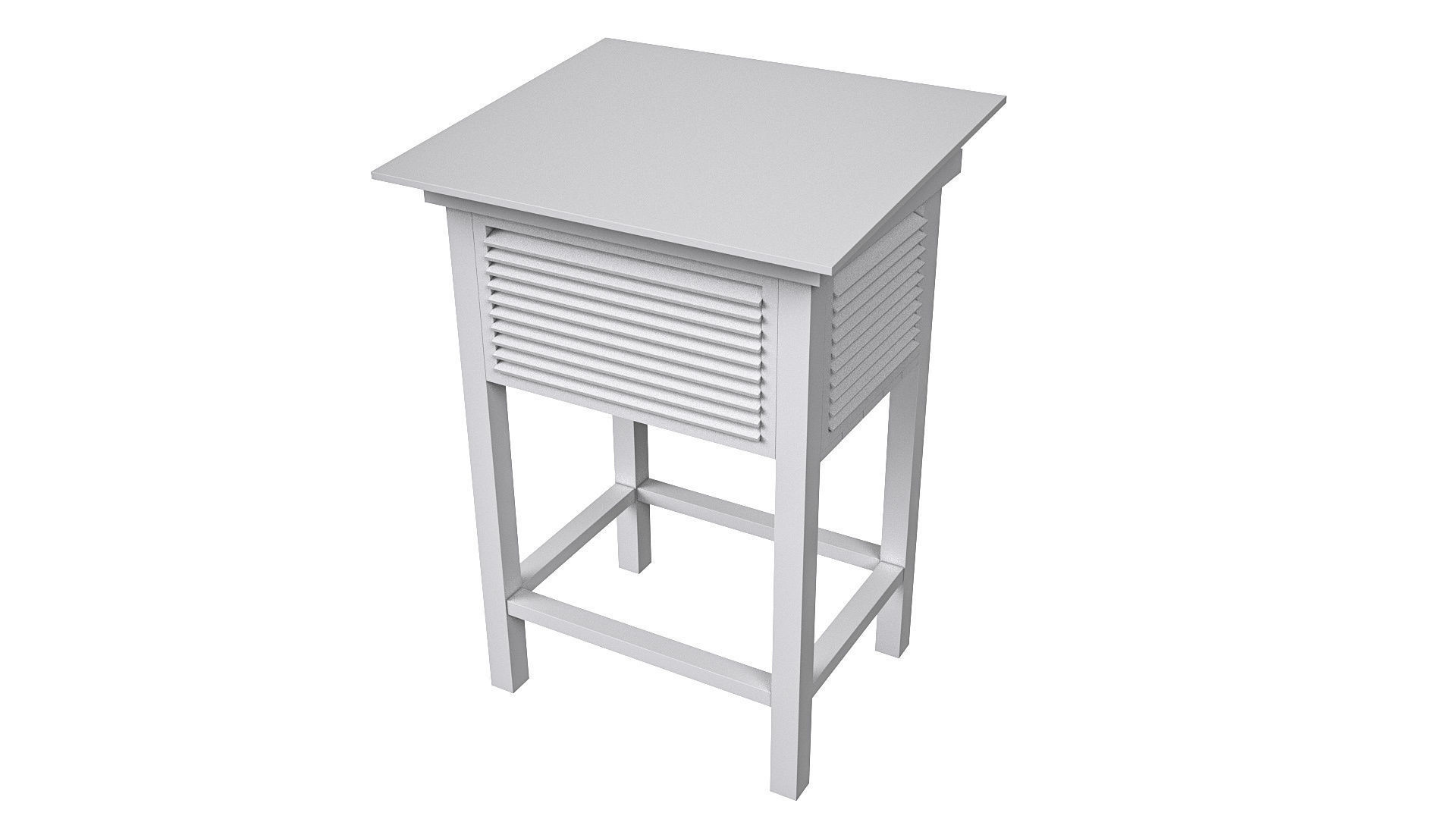 Stevenson Screen Low-poly 3D model_9