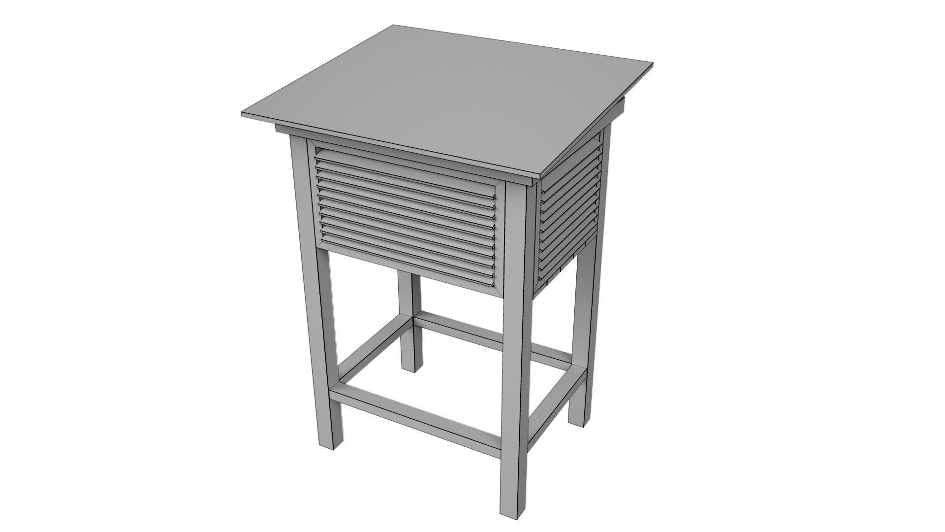 Stevenson Screen Low-poly 3D model_15