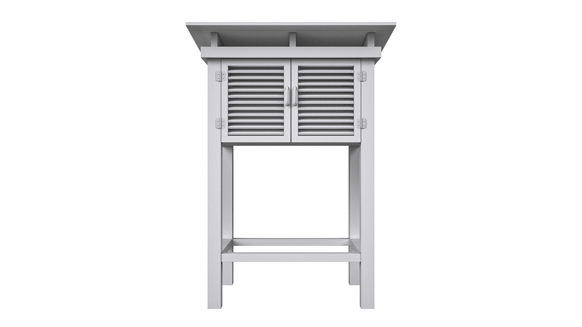 Stevenson Screen Low-poly 3D model_3