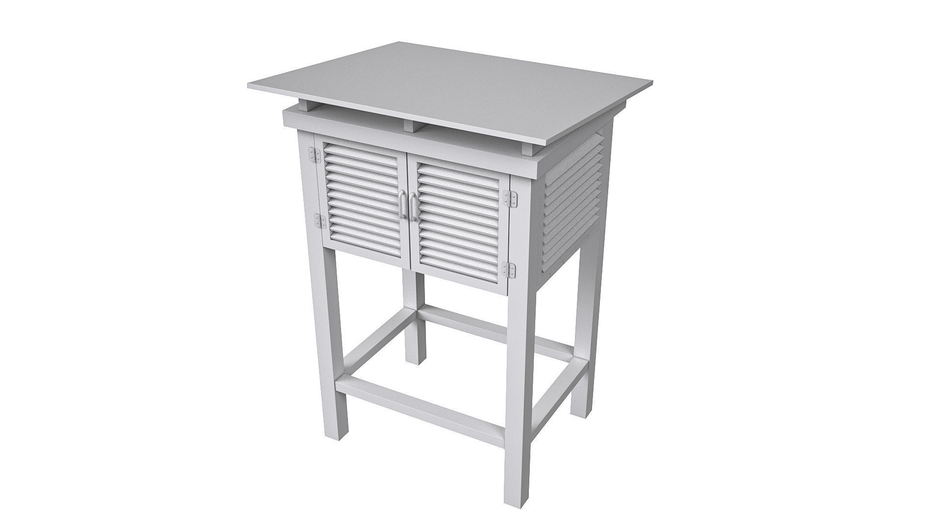 Stevenson Screen Low-poly 3D model_4