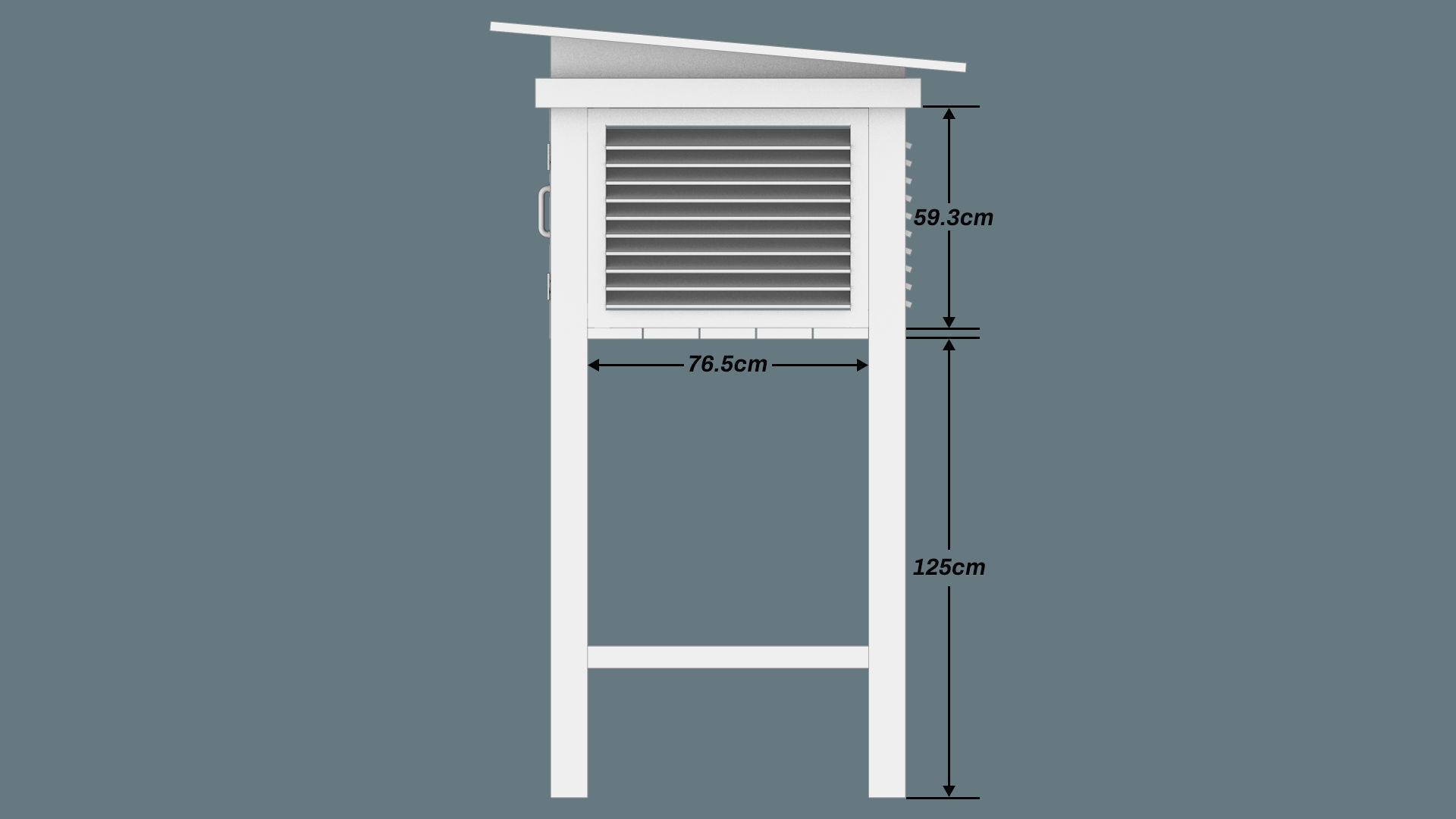 Stevenson Screen Low-poly 3D model_1