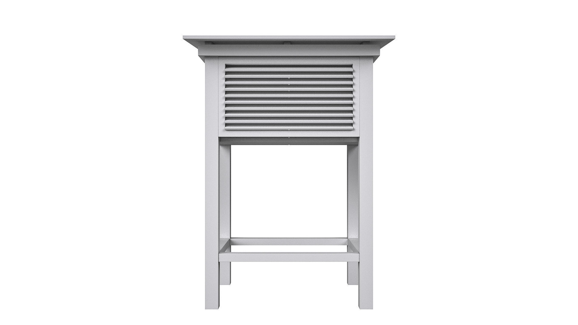 Stevenson Screen Low-poly 3D model_8