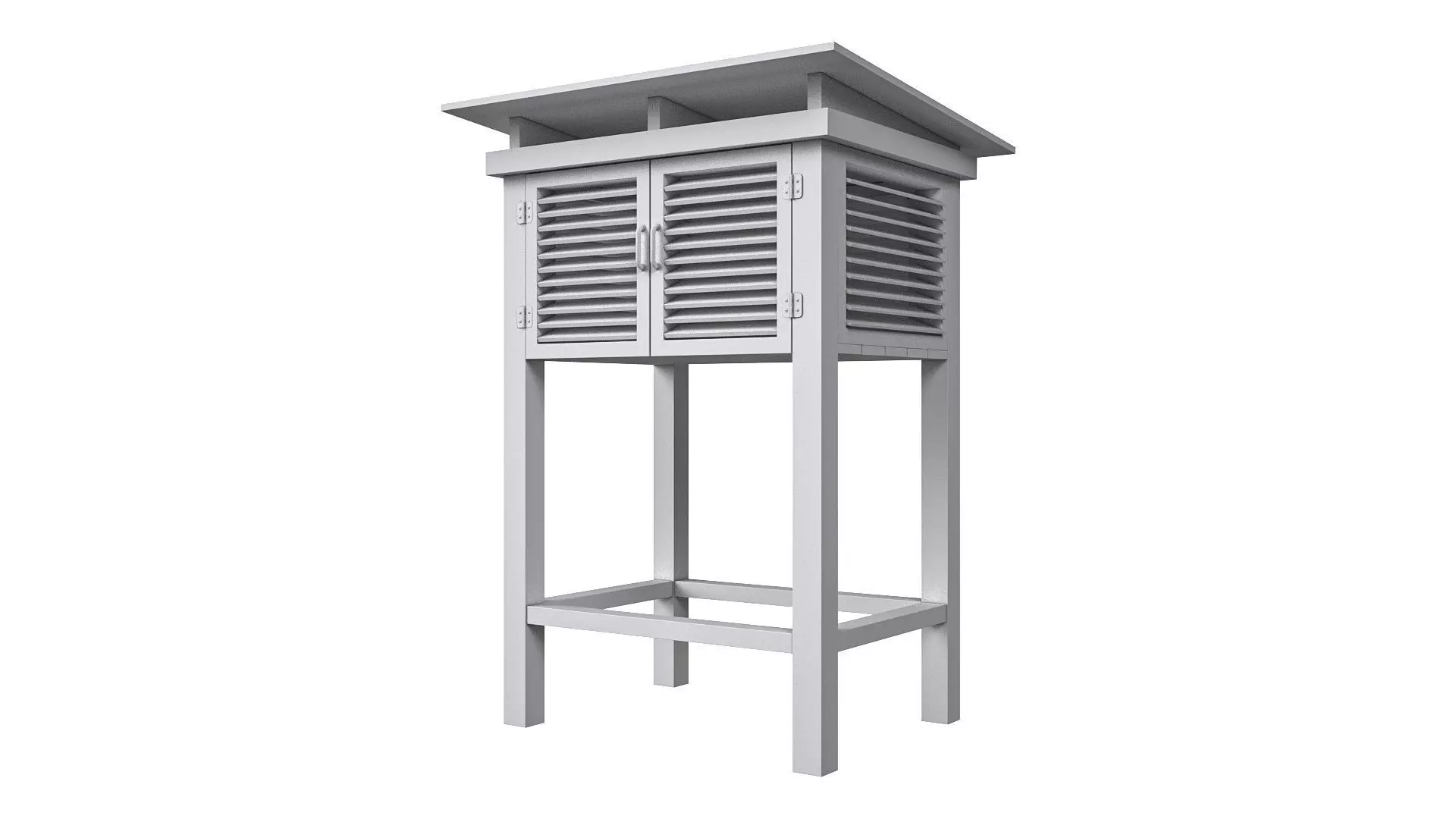 Stevenson Screen Low-poly 3D model_0