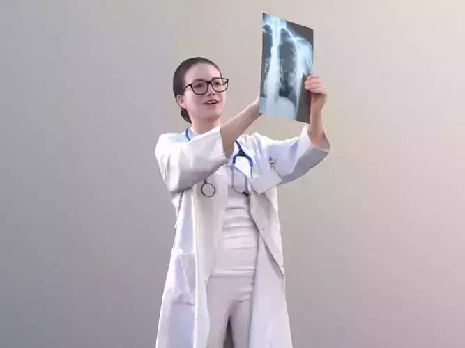 Laura 10442 - Working Doctor Low-poly 3D model