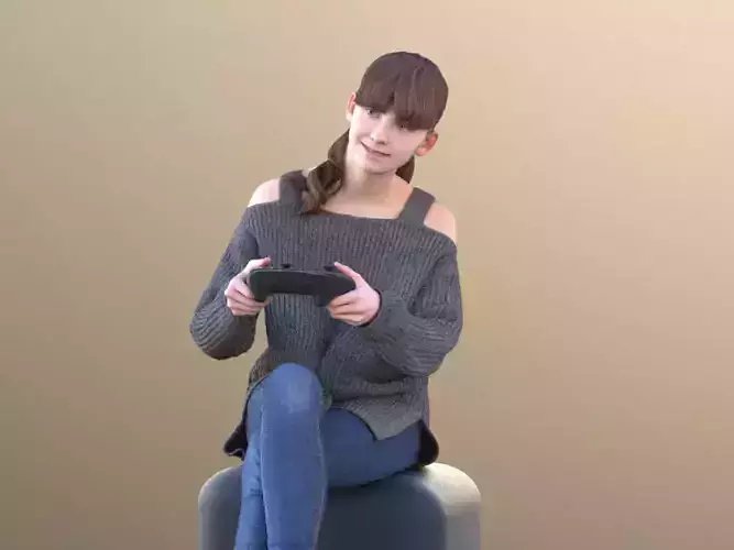 Lisa 10726 - Playing Kid Low-poly 3D model