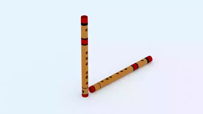 3D Flute Model wooden