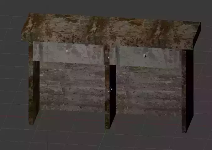 Table with rust Free 3D model