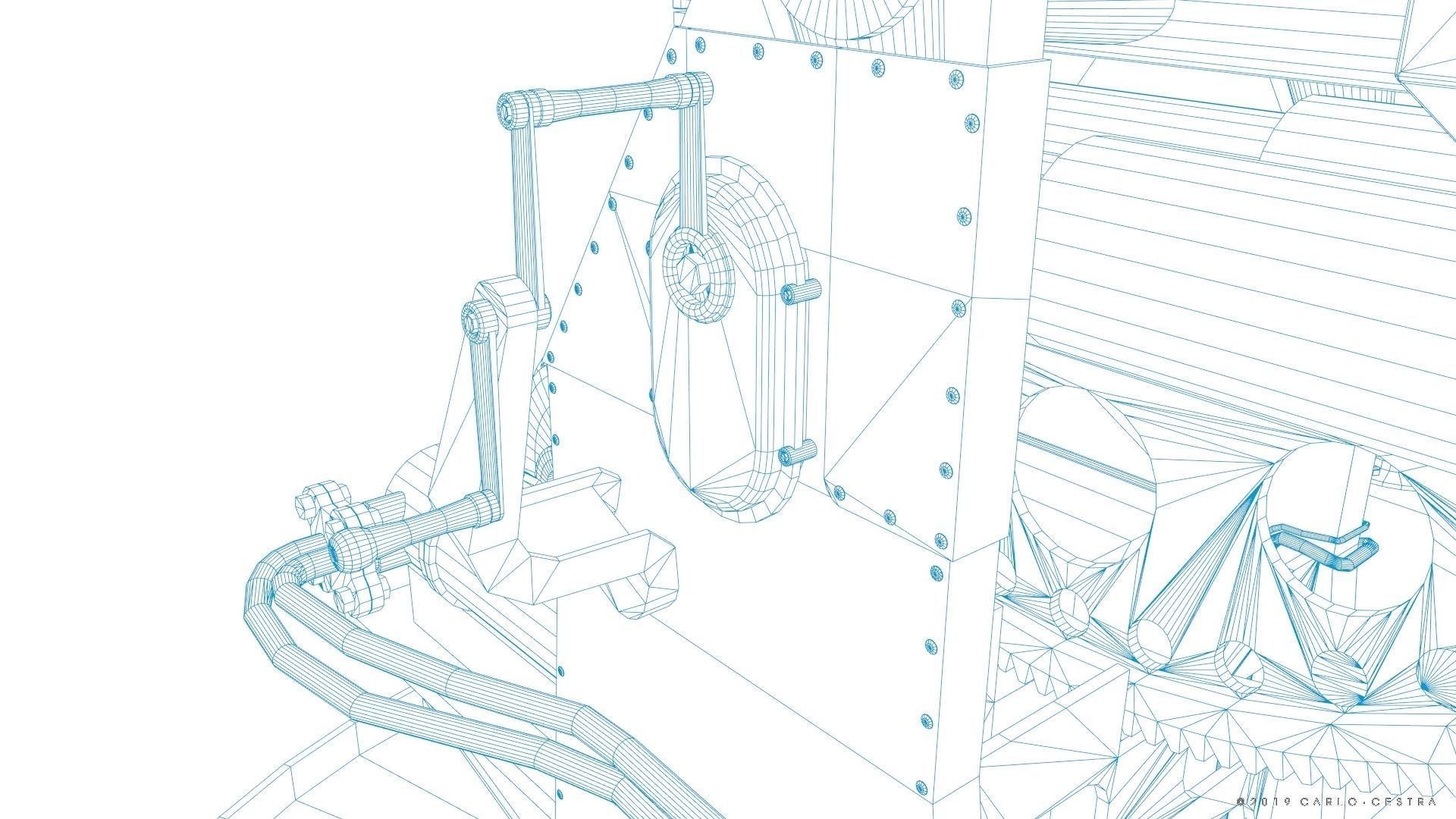 QF 120mm Mk VIII naval gun Low-poly 3D model_32