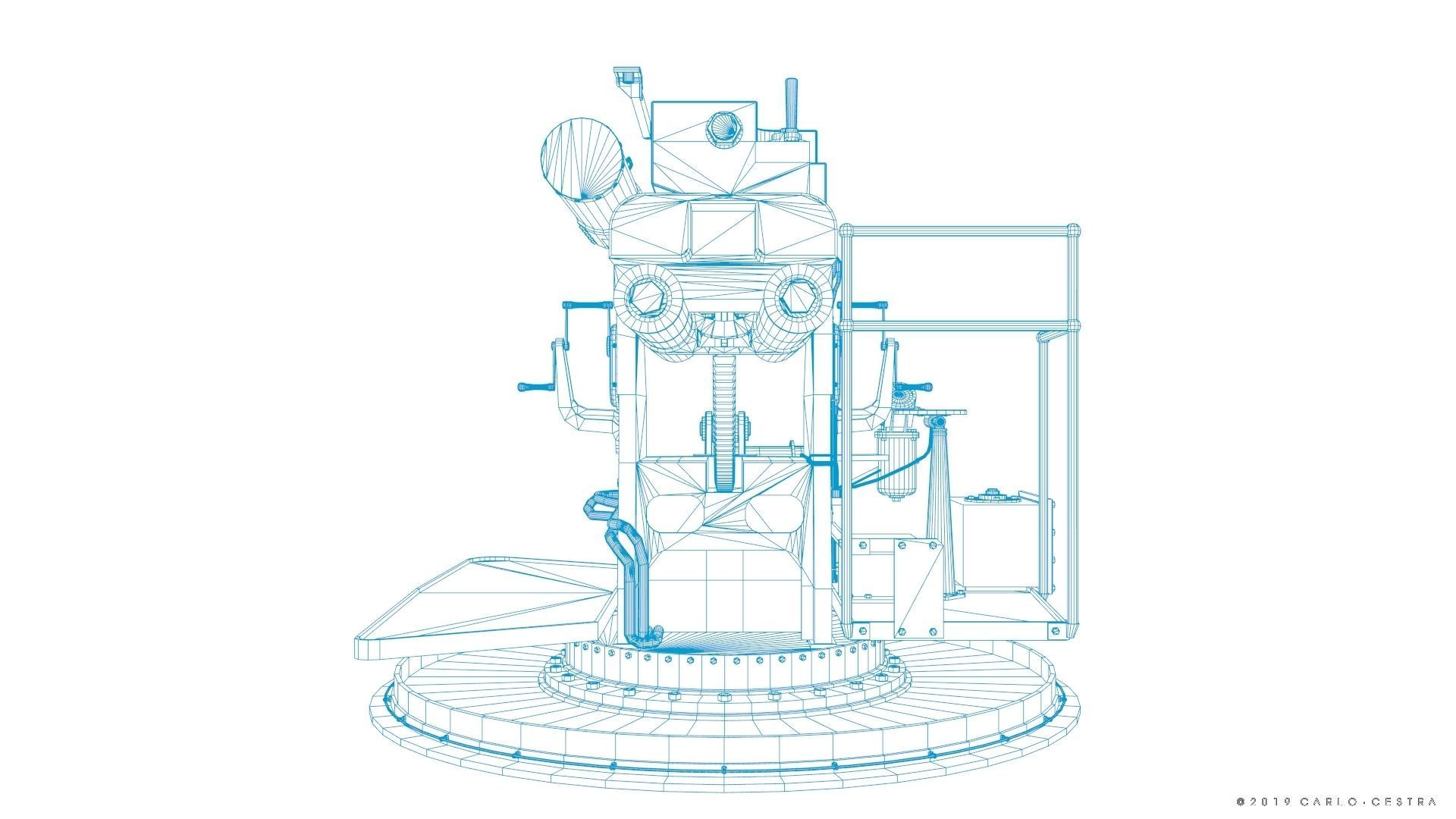 QF 120mm Mk VIII naval gun Low-poly 3D model_37