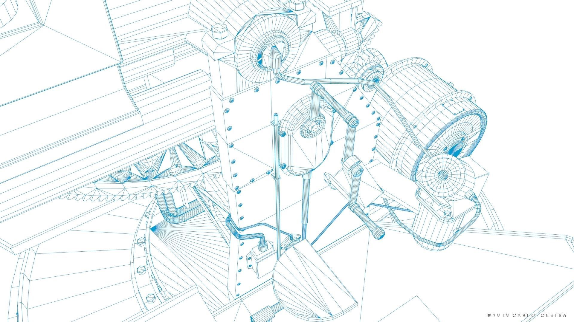 QF 120mm Mk VIII naval gun Low-poly 3D model_46