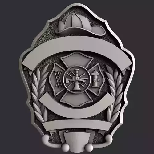 3d STL models for CNC router badge B6