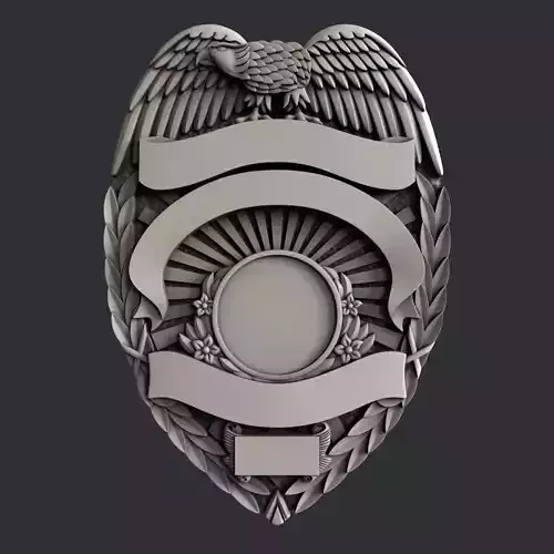 3d STL models for CNC router badge B5 3D model