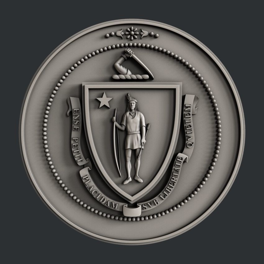 3d STL models for CNC router seal massachusetts 3D model_1