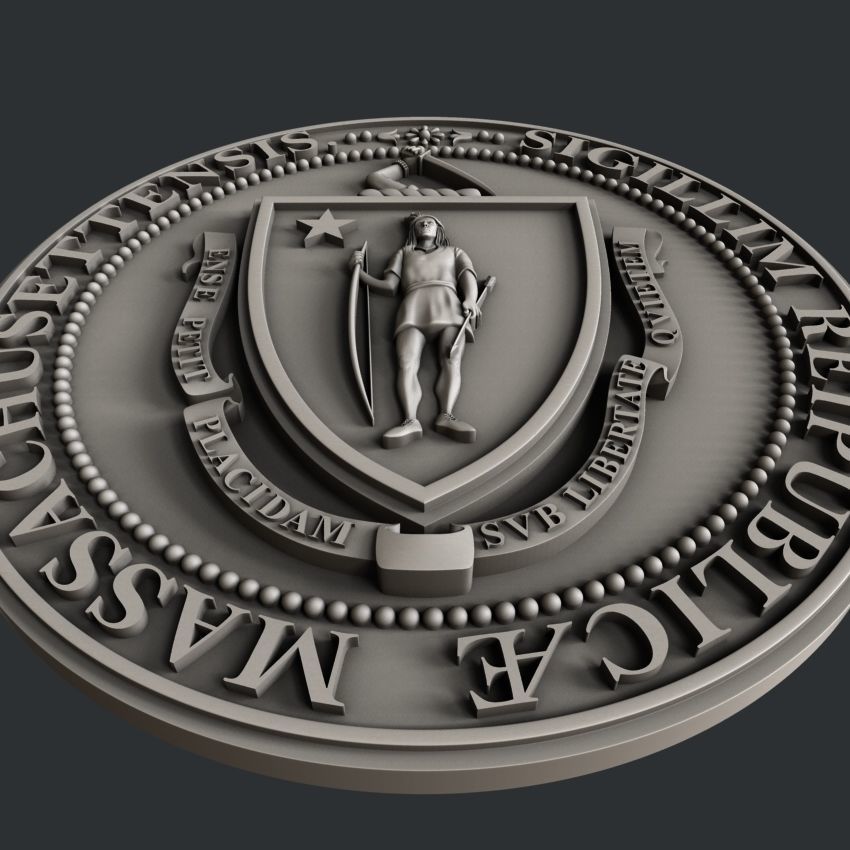 3d STL models for CNC router seal massachusetts 3D model_4