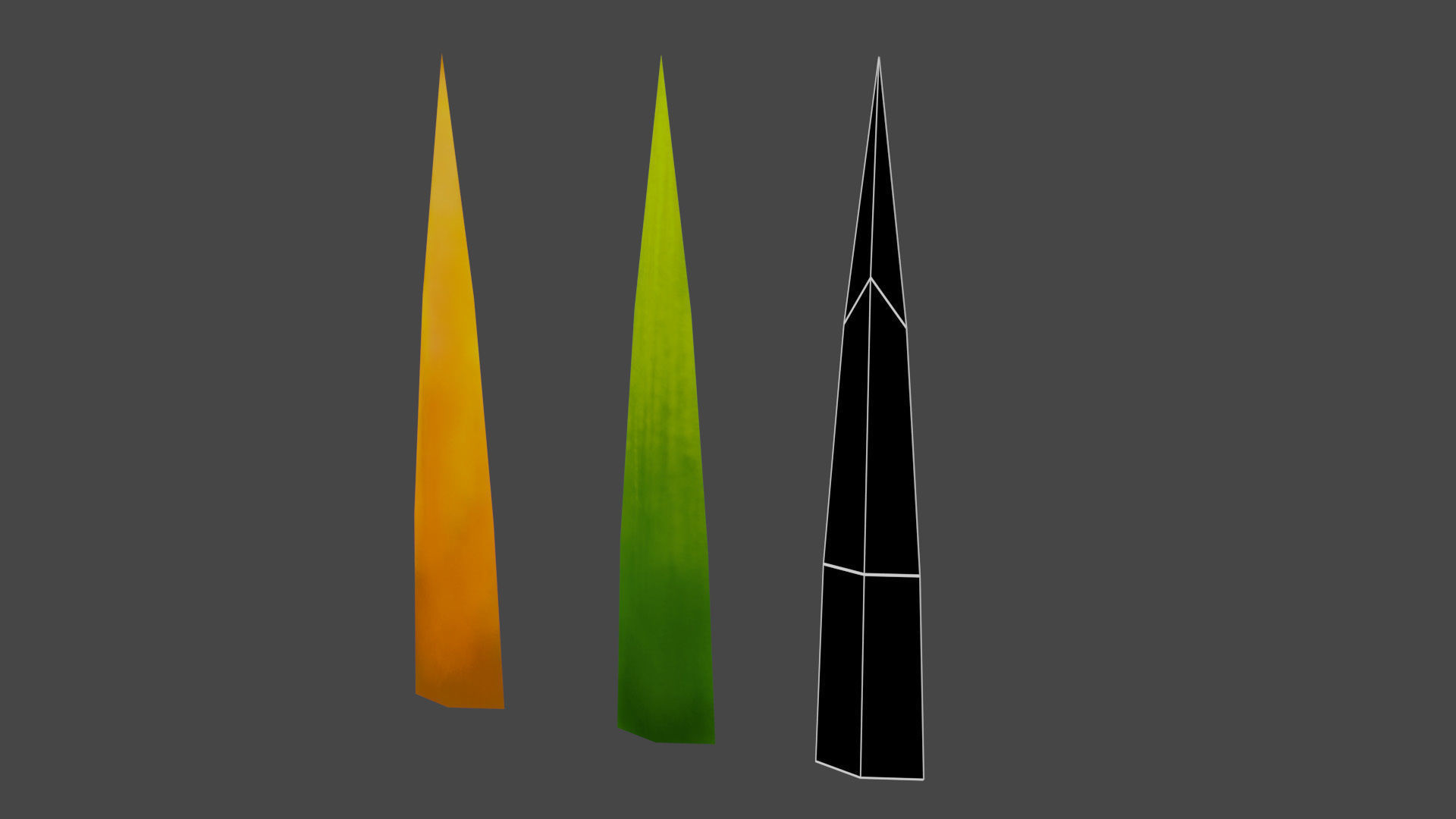 3D grass handpaint Low ploygon UV ready to use Free low-poly 3D model_2