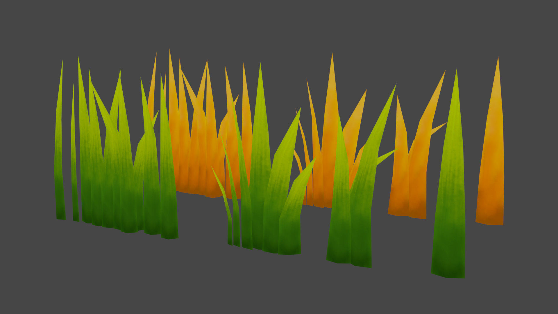 3D grass handpaint Low ploygon UV ready to use Free low-poly 3D model_1