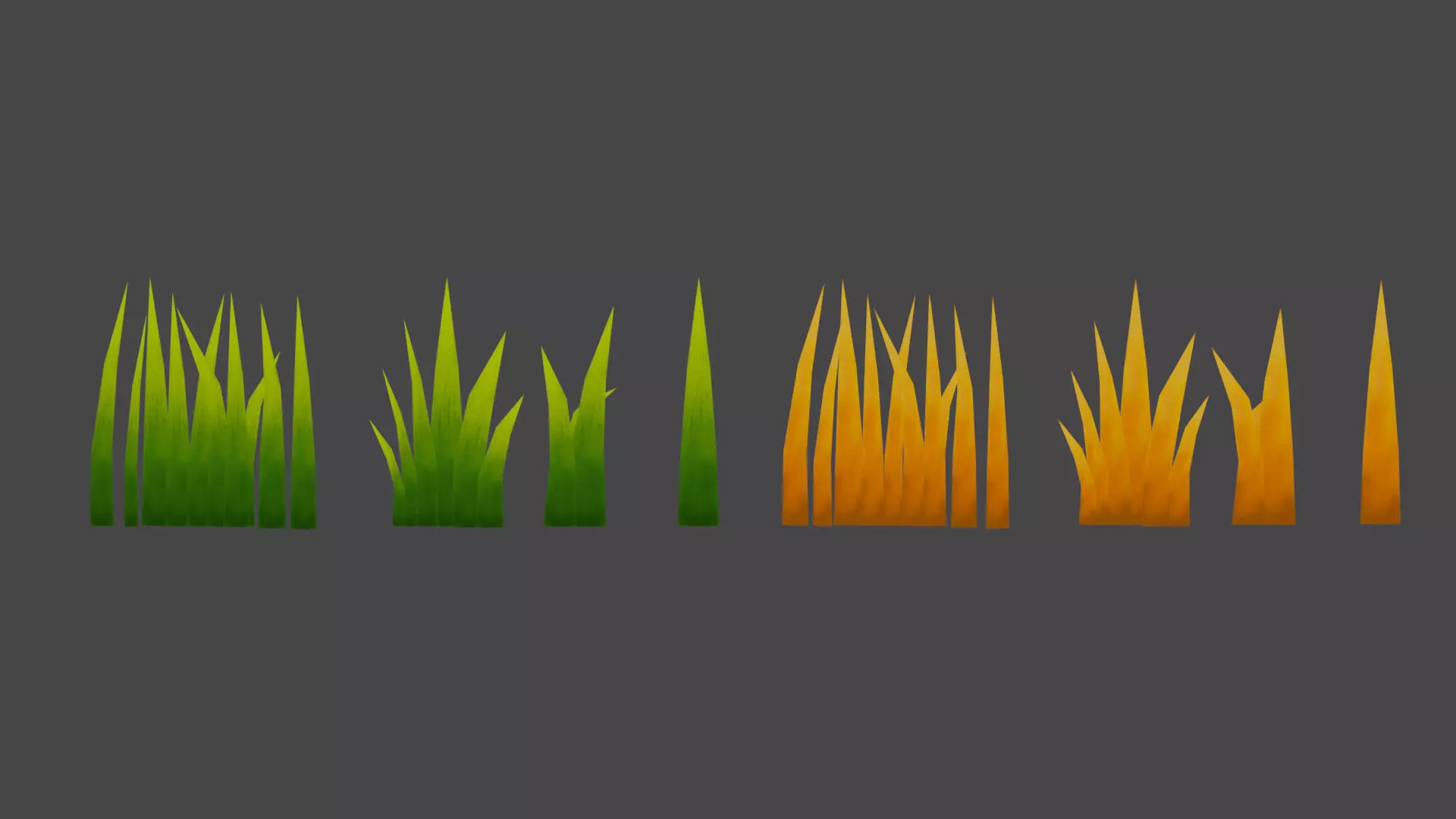 3D grass handpaint Low ploygon UV ready to use Free low-poly 3D model_0
