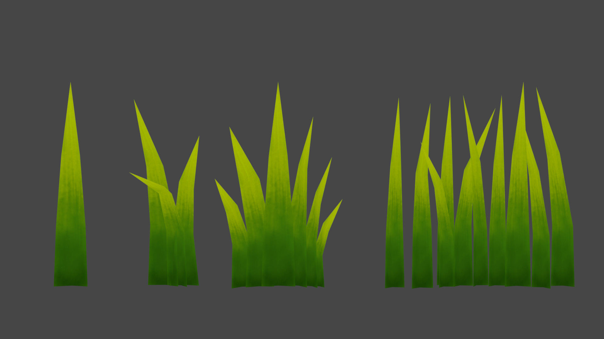 3D grass handpaint Low ploygon UV ready to use Free low-poly 3D model_3