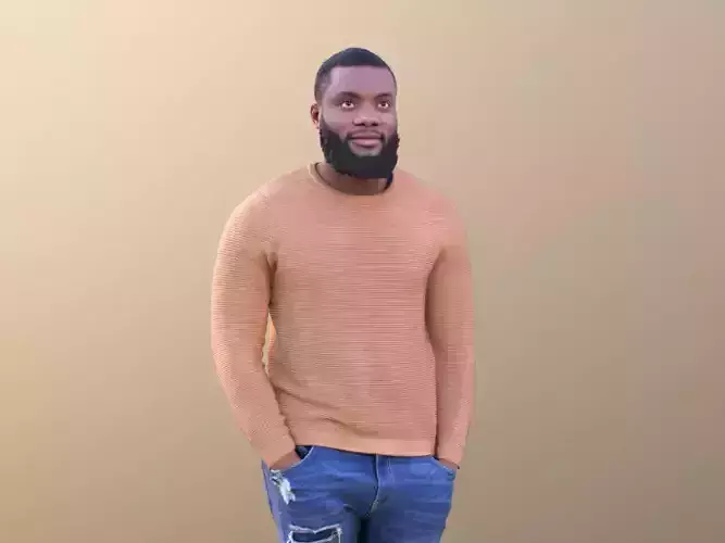 Gabriel 10637 - Walking Casual Man Low-poly 3D model