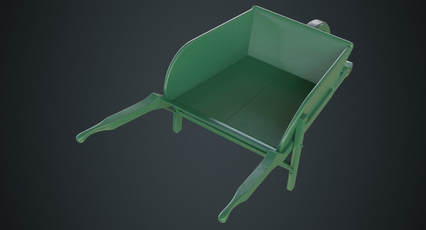 Wheelbarrow 4A Low-poly 3D model_2