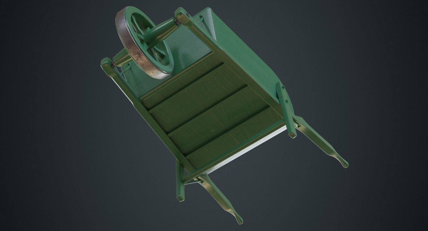 Wheelbarrow 4A Low-poly 3D model_4