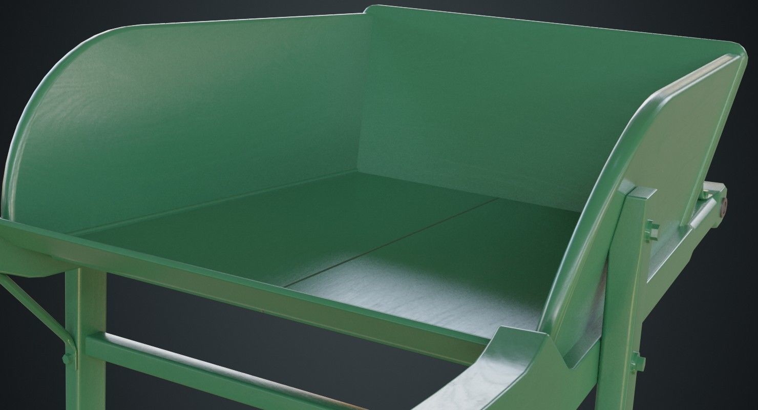 Wheelbarrow 4A Low-poly 3D model_5