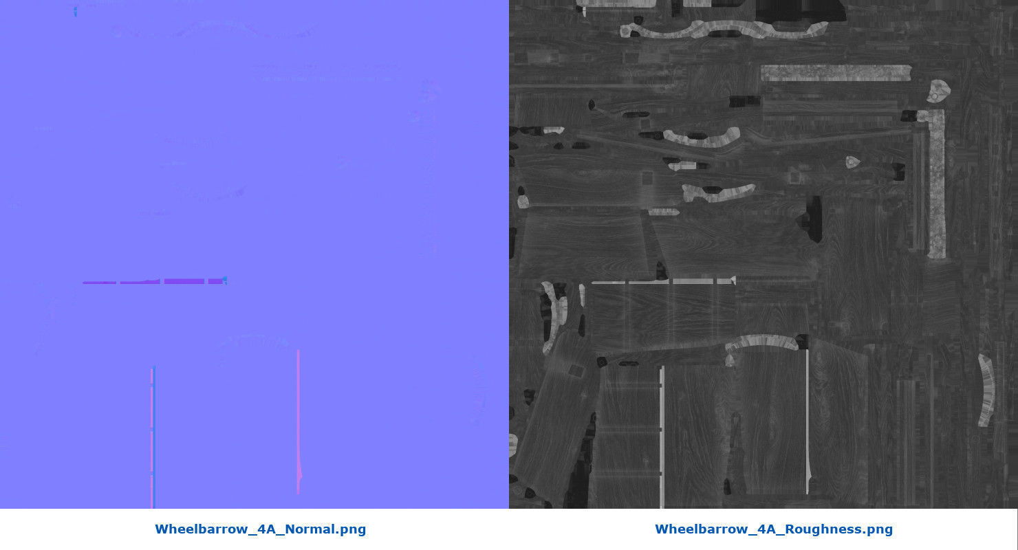 Wheelbarrow 4A Low-poly 3D model_10