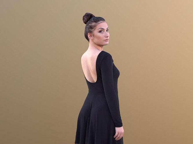 Sheona 10451 - Walking Elegant Girl Low-poly 3D model