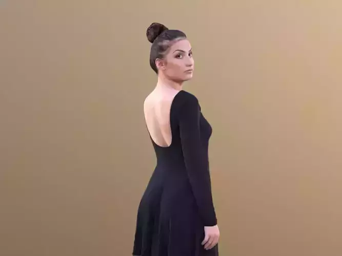 Sheona 10451 - Walking Elegant Girl Low-poly 3D model