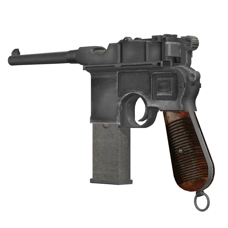 Mauser Broomhandle 1912 3D model_4