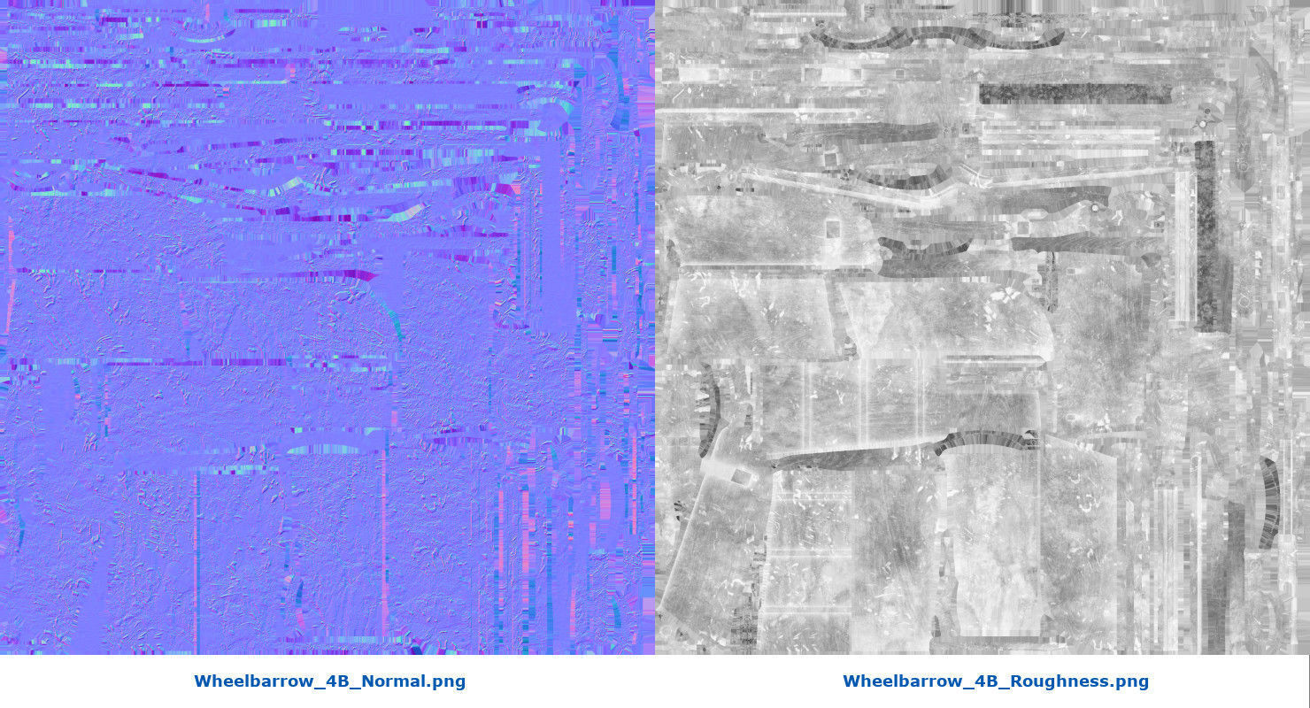 Wheelbarrow 4B Low-poly 3D model_10