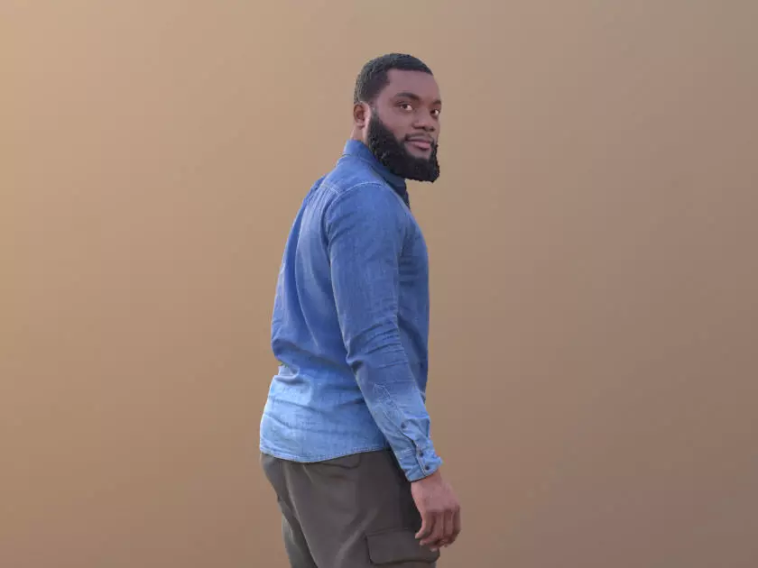 Gabriel 10630 - Walking Casual Man Low-poly 3D model_0