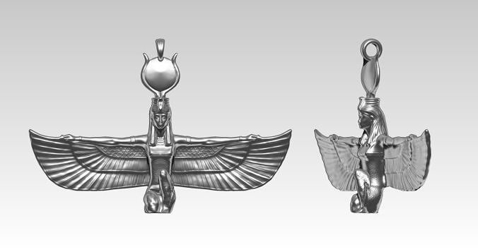 Isis Pendant Detailed Realistic 3D print model
