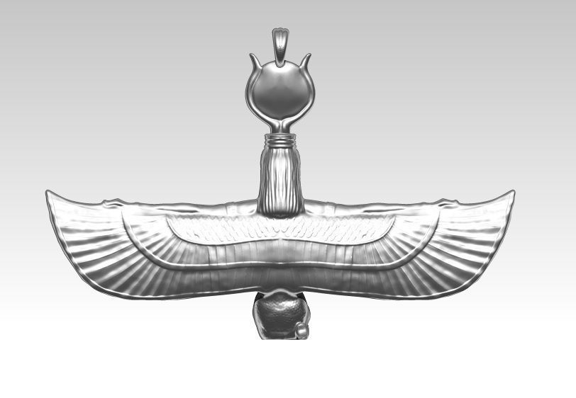 Isis Pendant Detailed Realistic 3D print model_3