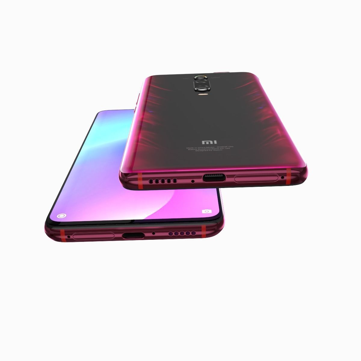Xiaomi Mi 9T Red flame 3D model_3